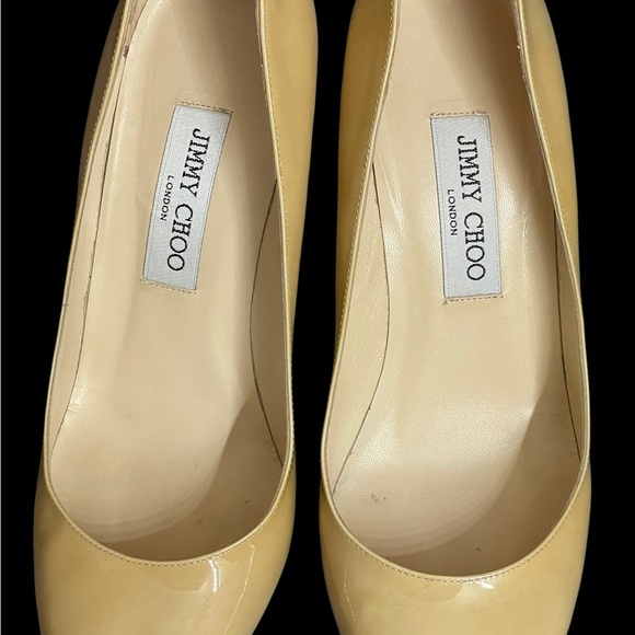 Jimmy Choo Light Mustard Patent Leather Pumps Size 40 (10 USA) - Picture 10 of 14